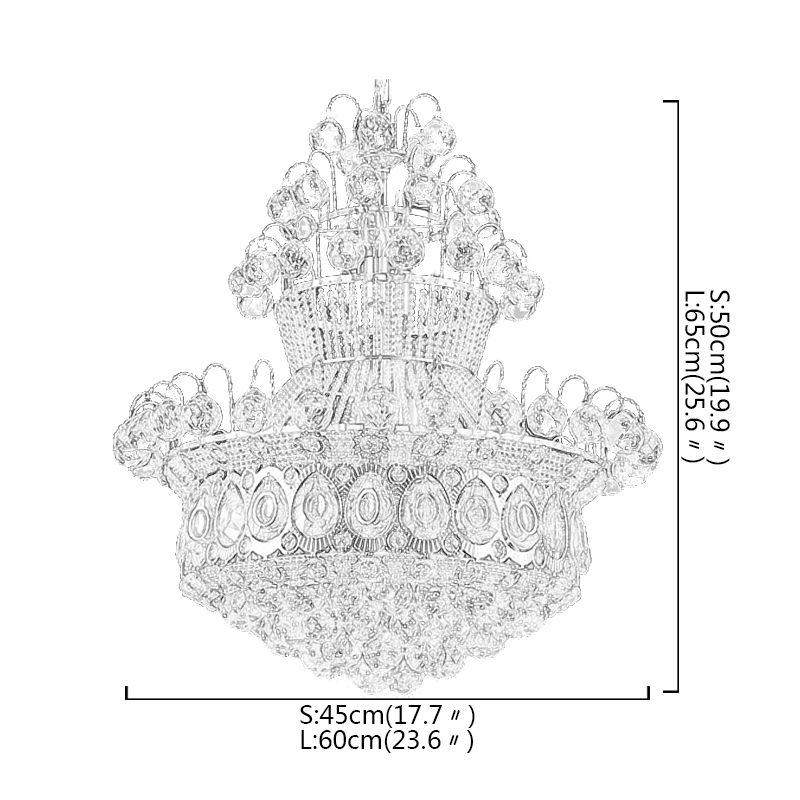 Odern gold epire chandelier siple crystal pendant light bedroo living roo