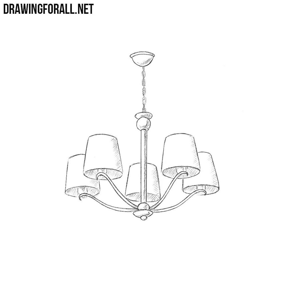 How to draw a chandelier