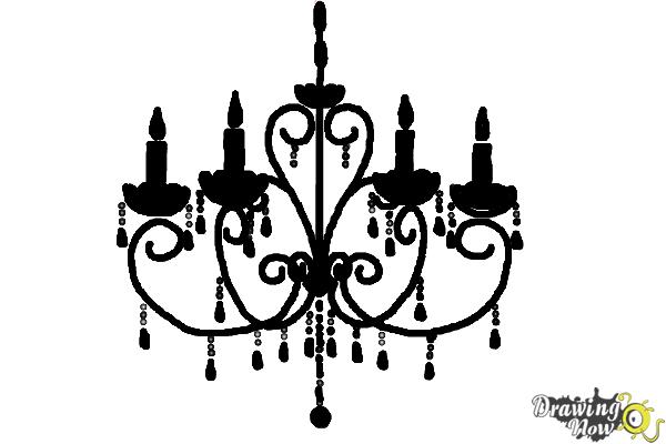 How to draw a chandelier