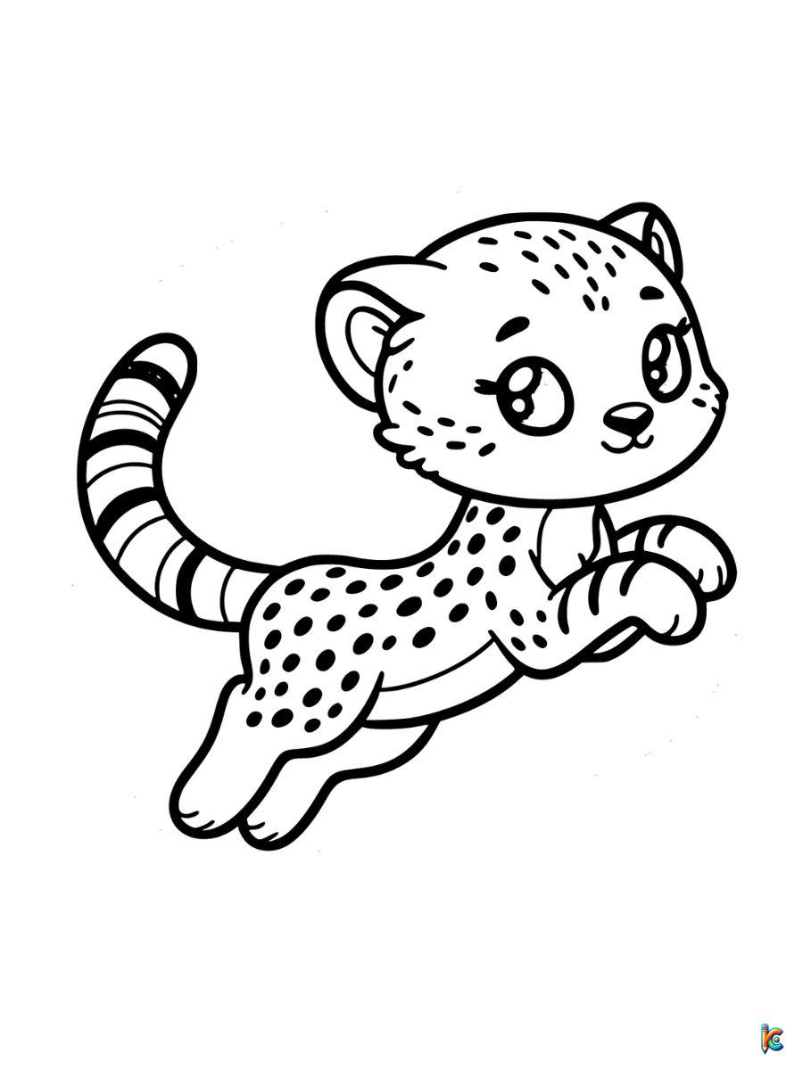 Cheetah coloring pages â