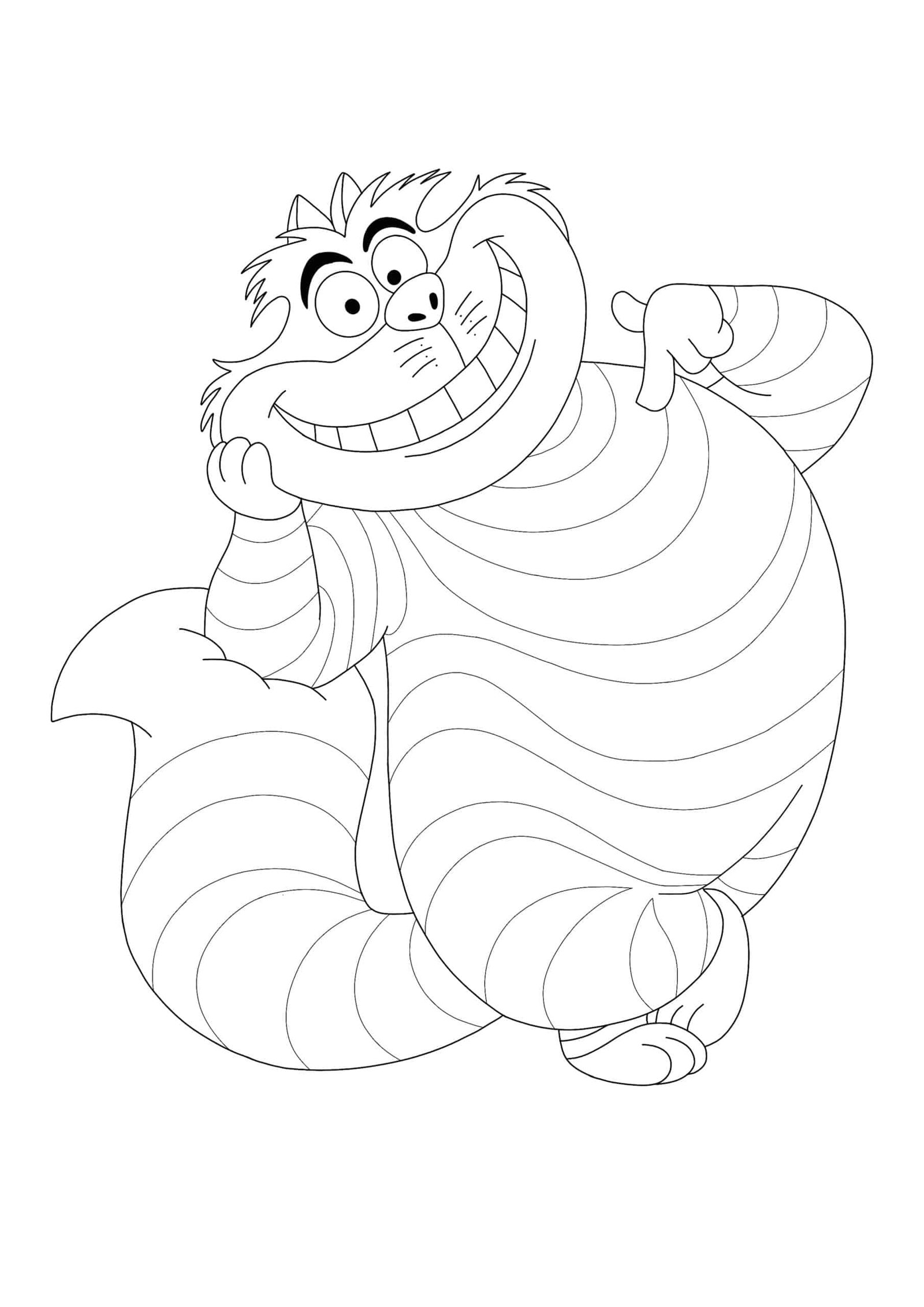 Cheshire cat coloring pages