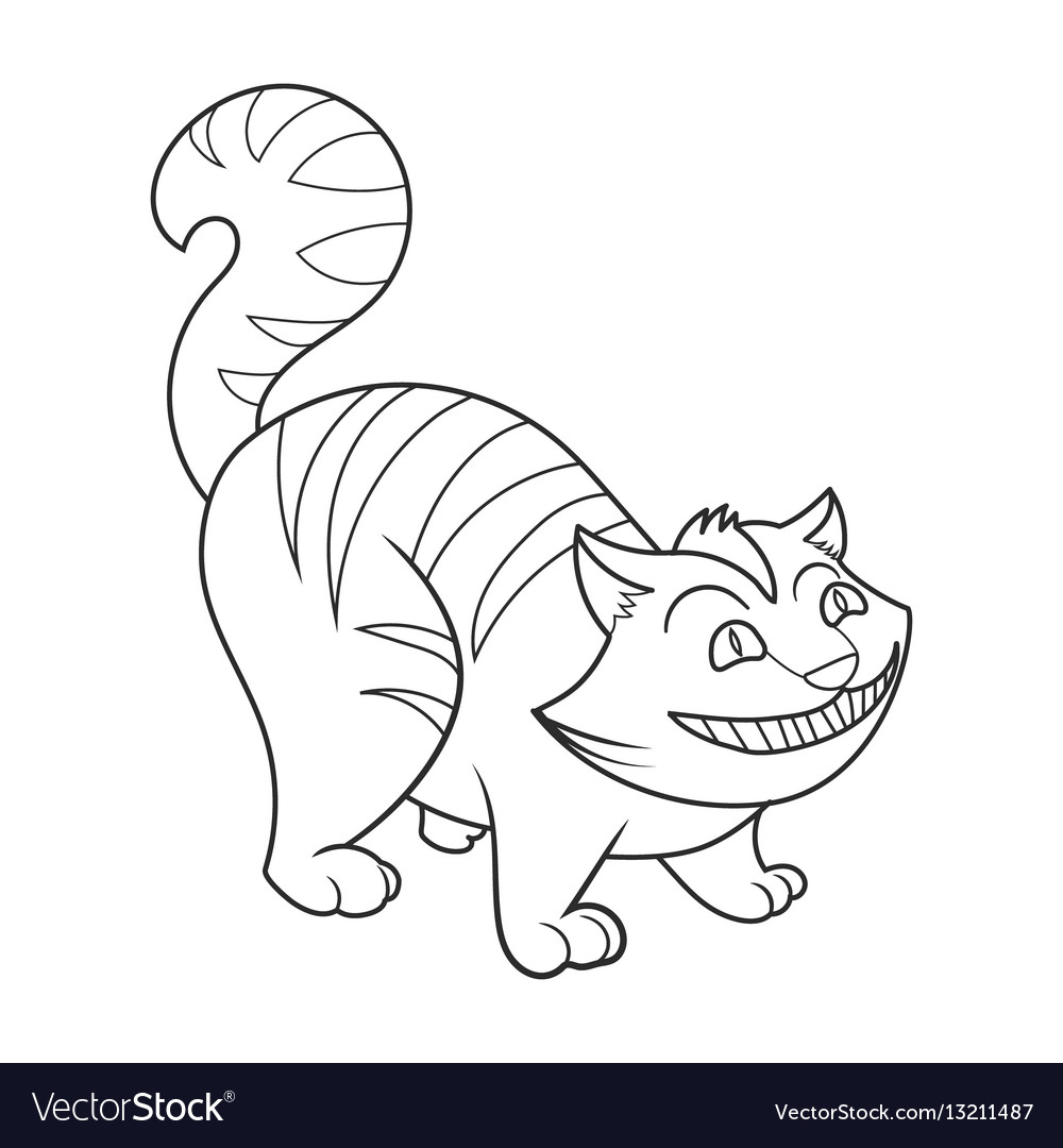 Cheshire cat coloring book royalty free vector image