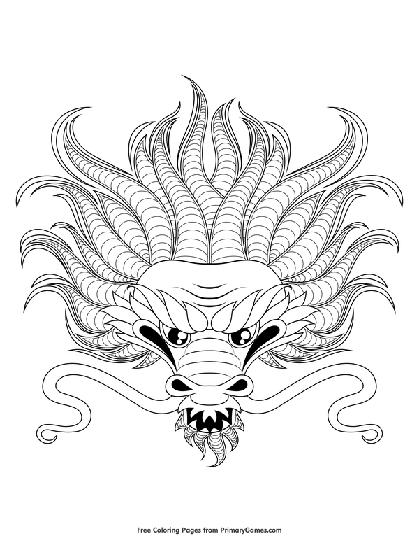 Dragon head coloring page â free printable ebook dragon coloring page dragon face dragon head