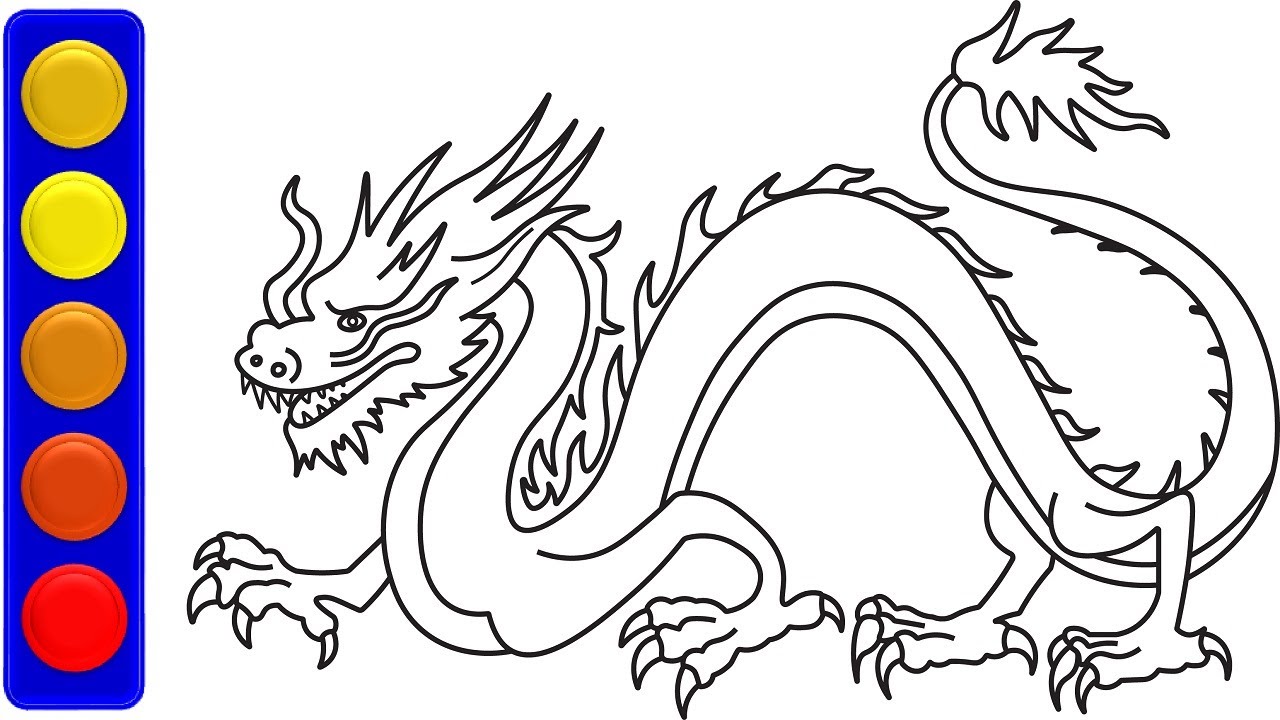 Dragon coloring pages chinese dragon drawing and coloring