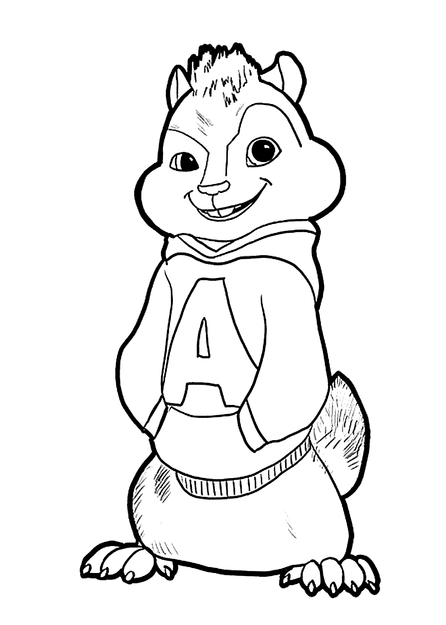 Alvin and the chipmunks coloring pages for kids printable free cartoon coloring pages alvin and the chipmunks disney drawings