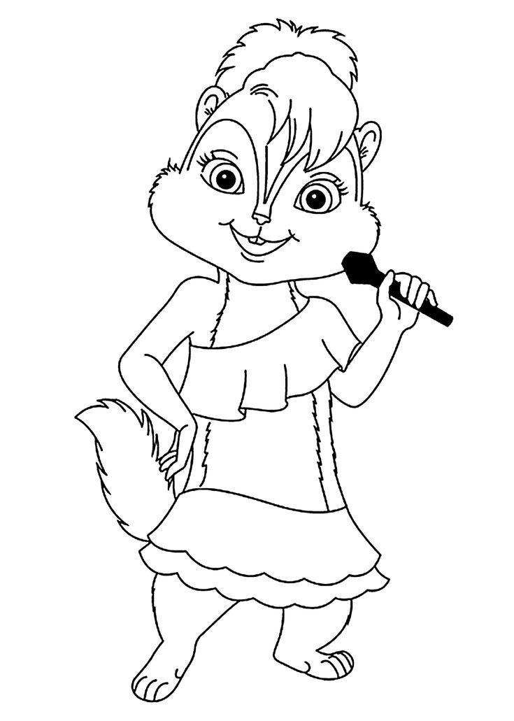 Alvin and the chipmunks brittany coloring pages for kids printable free disney coloring pages cartoon coloring pages coloring pages