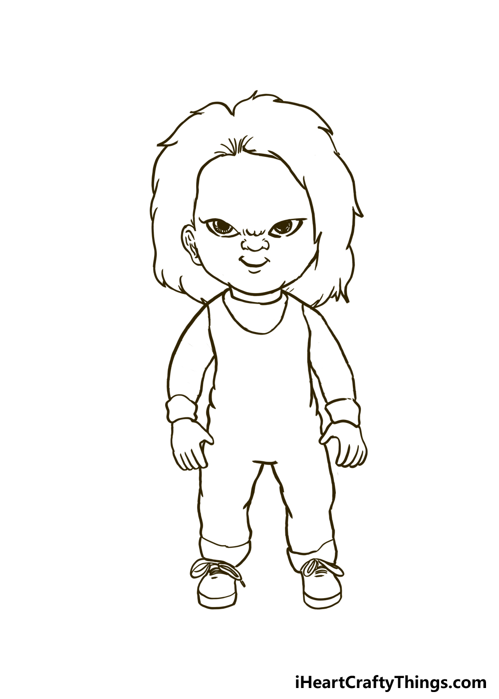 How to draw chucky step by step