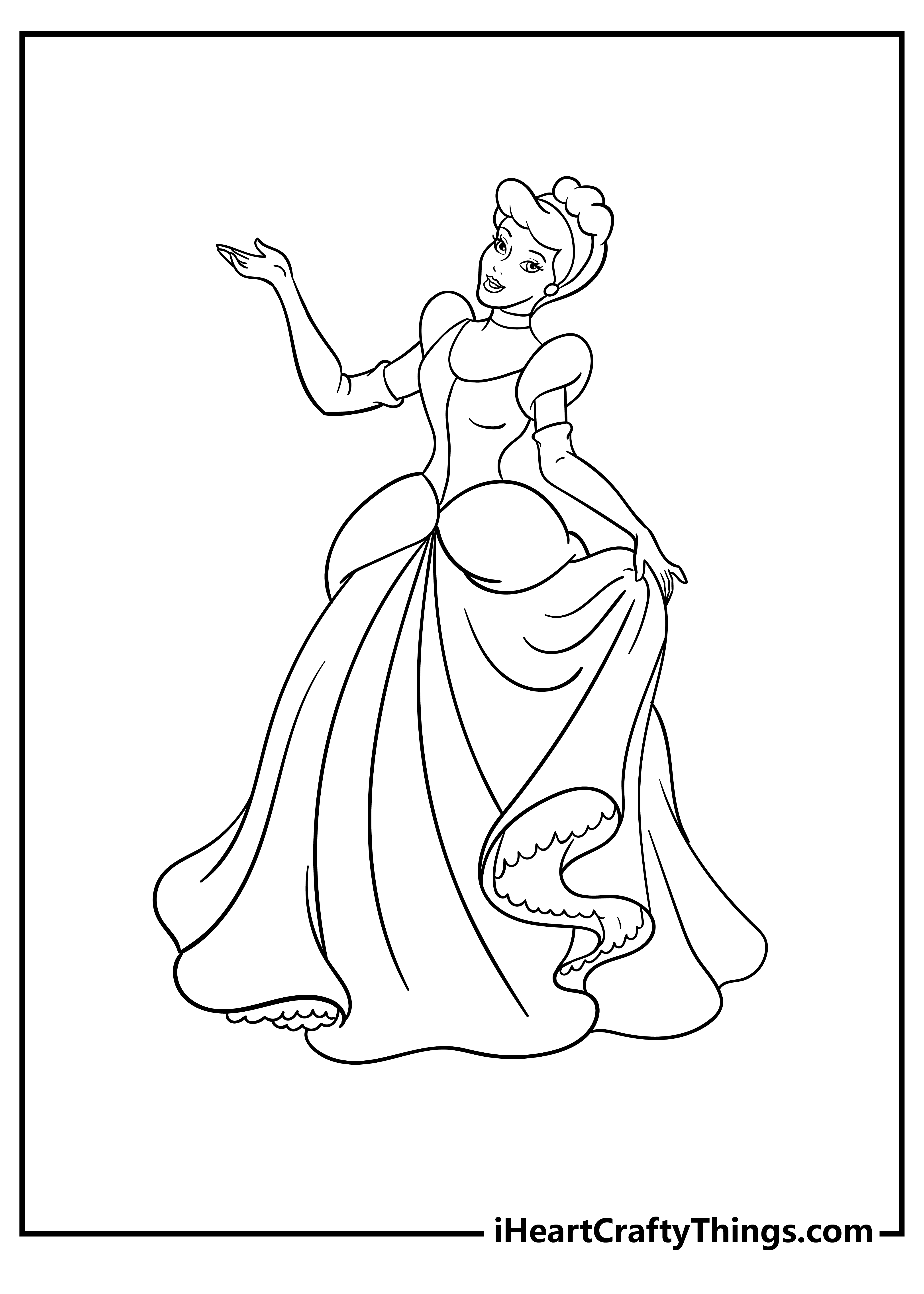 Cinderella coloring pages free printables