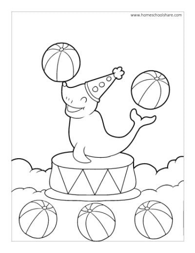 Circus coloring pages