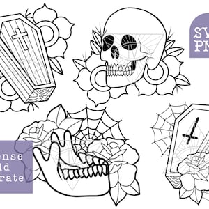 Coffin coloring page
