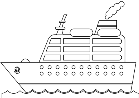 Cruise ship coloring page free printable coloring pages