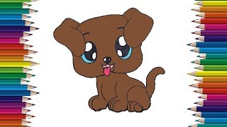 How to draw a cute dog step by step