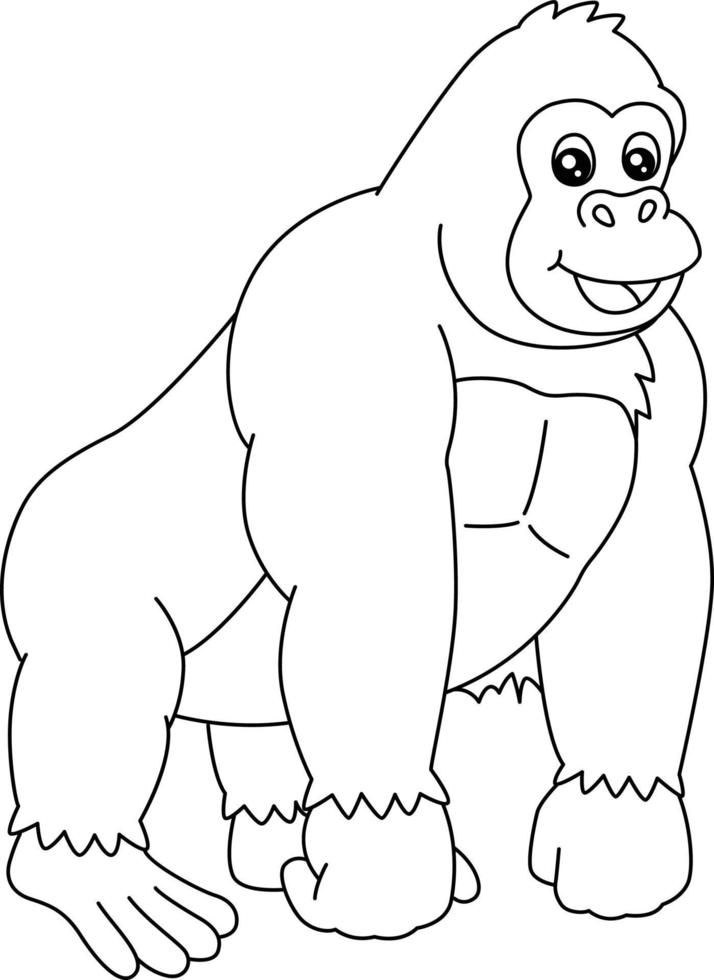 Download gorilla coloring page isolated for kids for free in zoo animal coloring pages coloring pages animal coloring pages