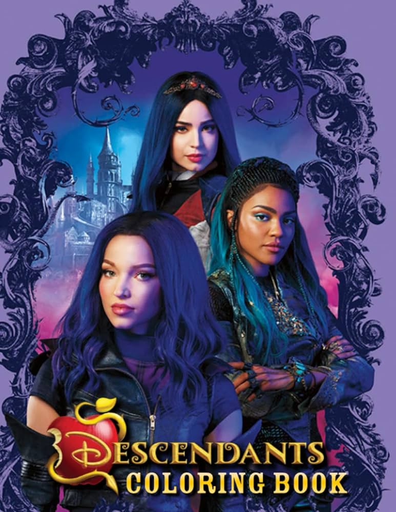 Dãscendants coloring book fun coloring pages with premium outline images with easy