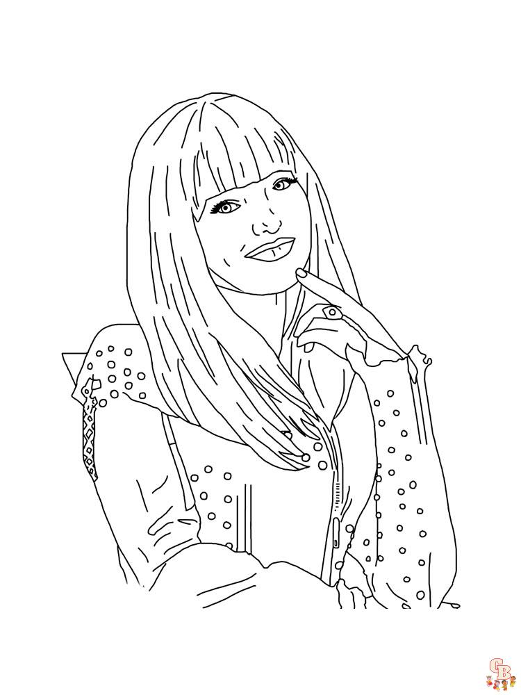 Descendants coloring pages free and printable for kids