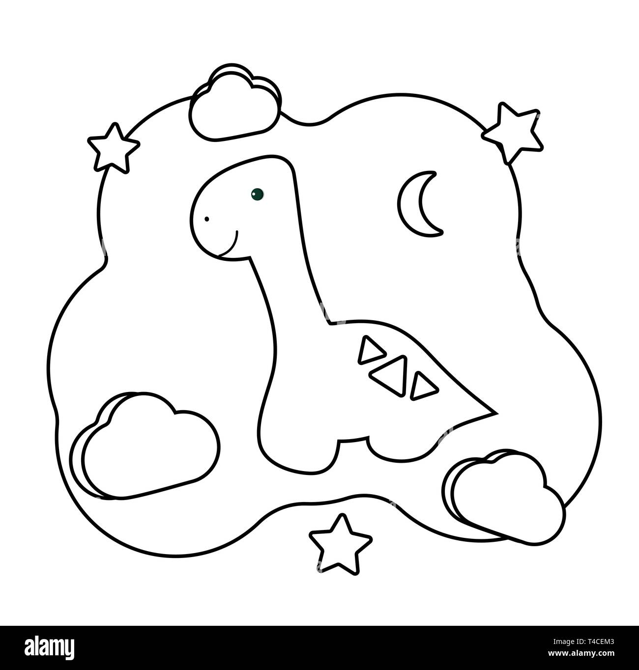 Dino coloring page hi