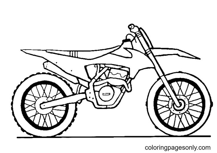 Dirt bike coloring pages