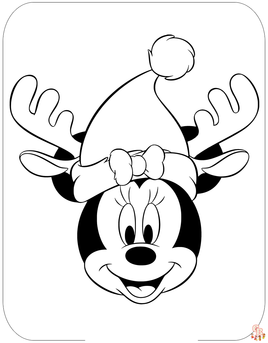 Disney christmas coloring pages free printable for kids