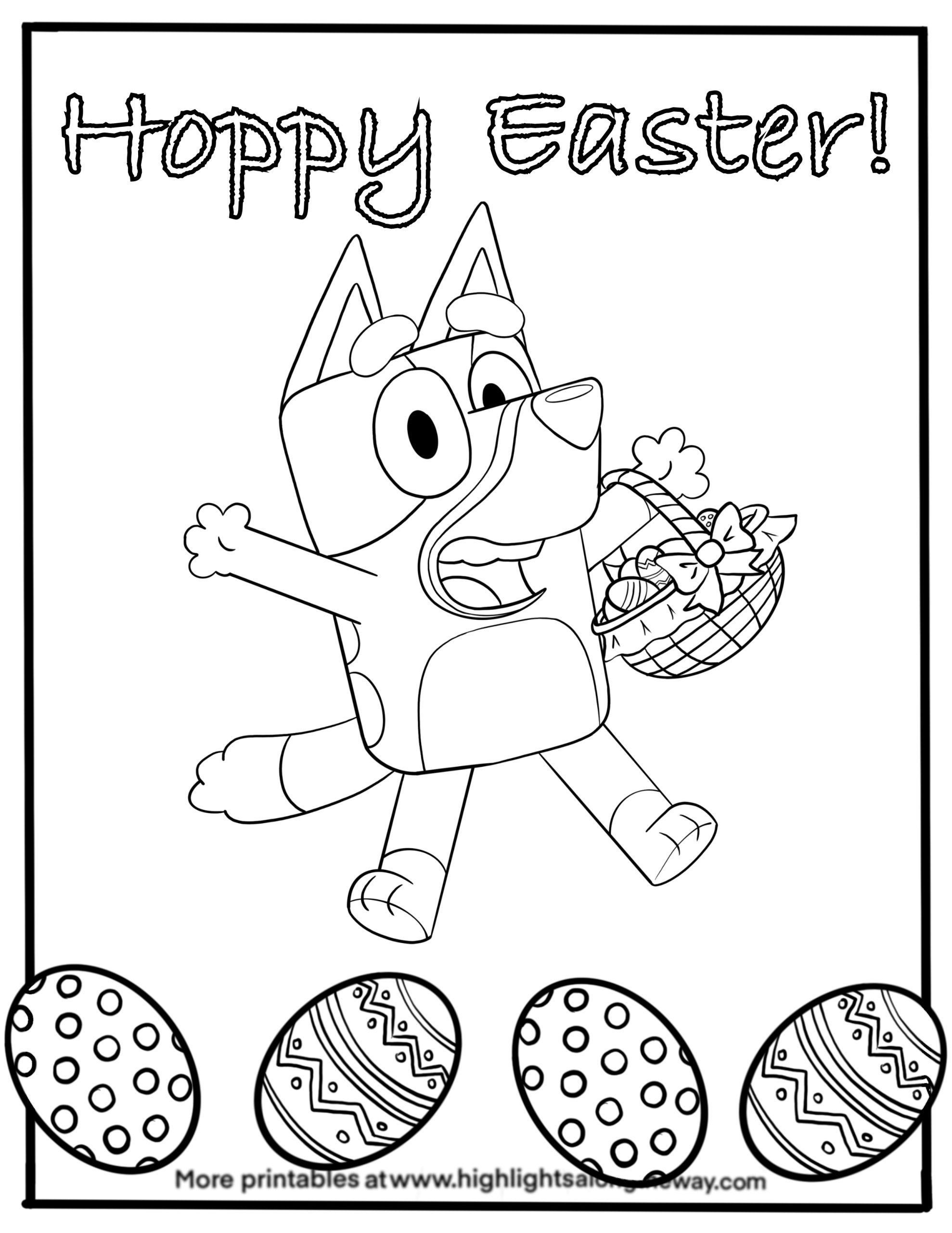 Easter cartoon coloring pages