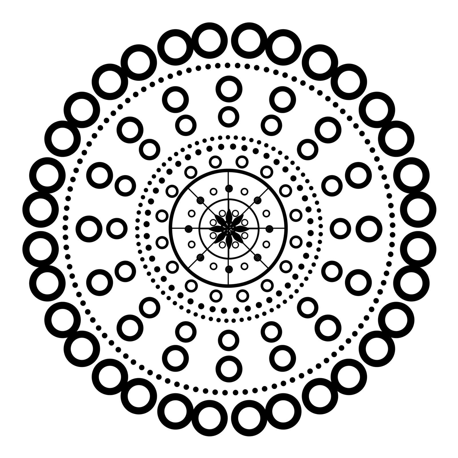 Simple dot mandala designs