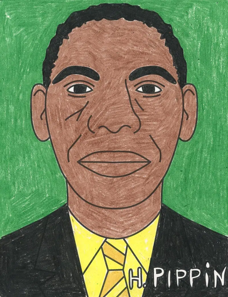 Black history month artists horace pippin and coloring page