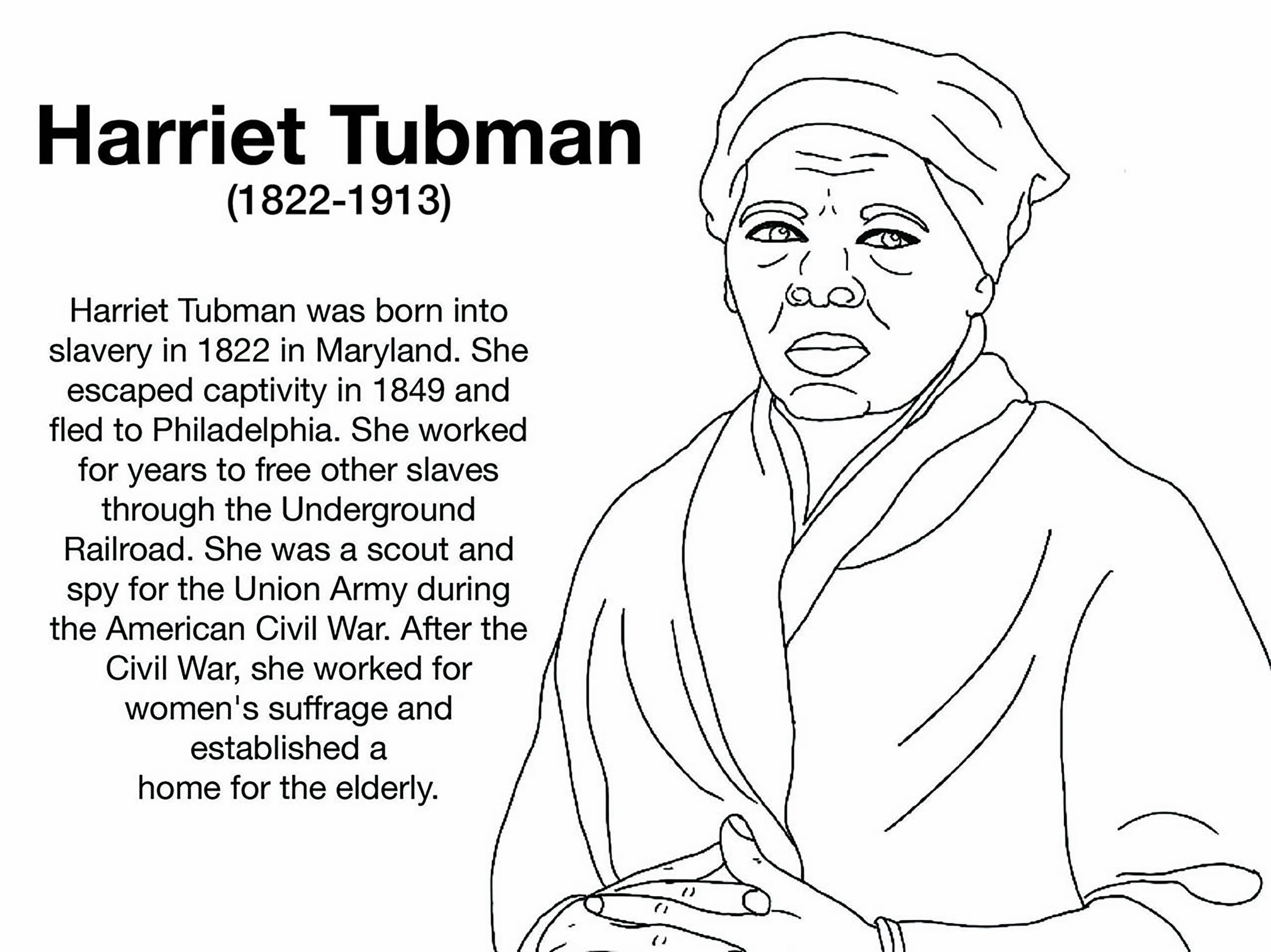 Free sample almost harriet tubman women worth knowing coloring page download now