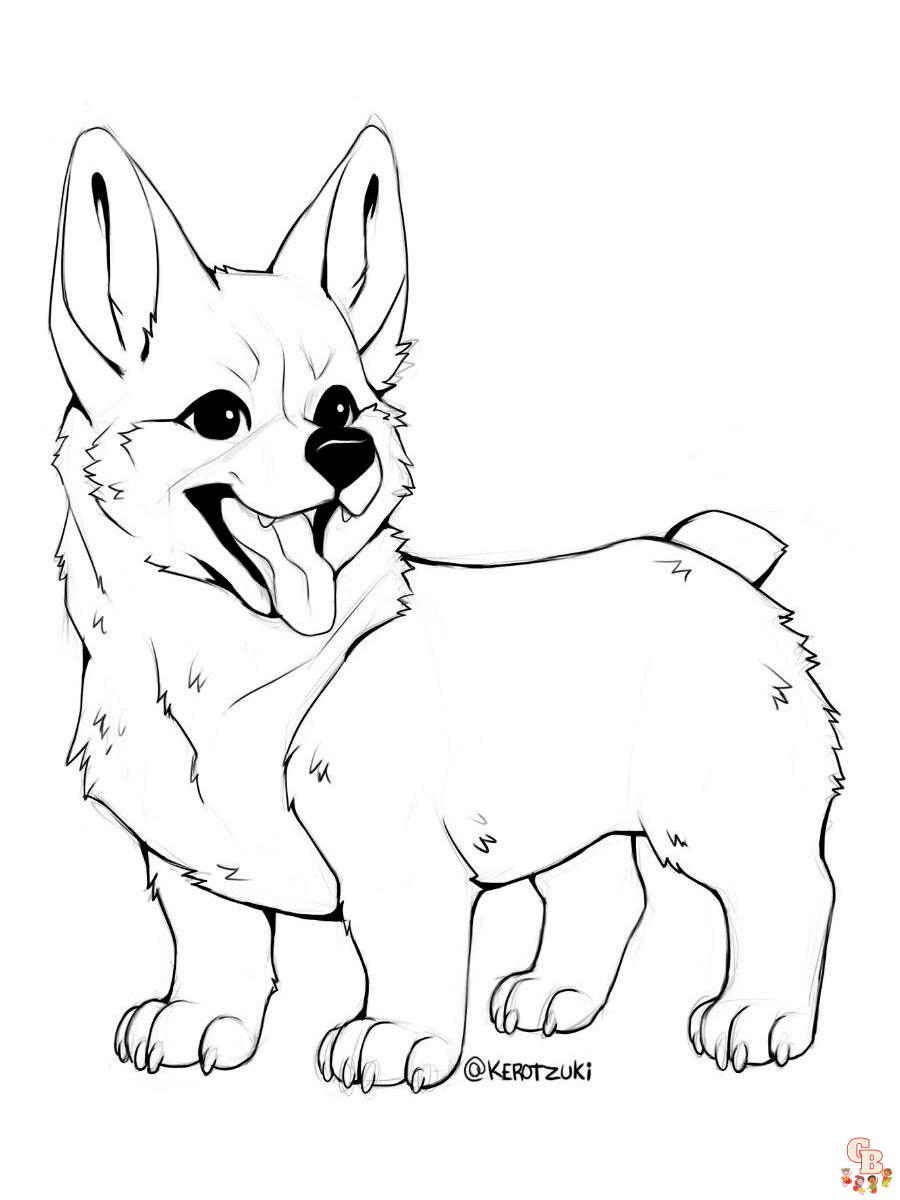 Free corgi coloring pages download print today