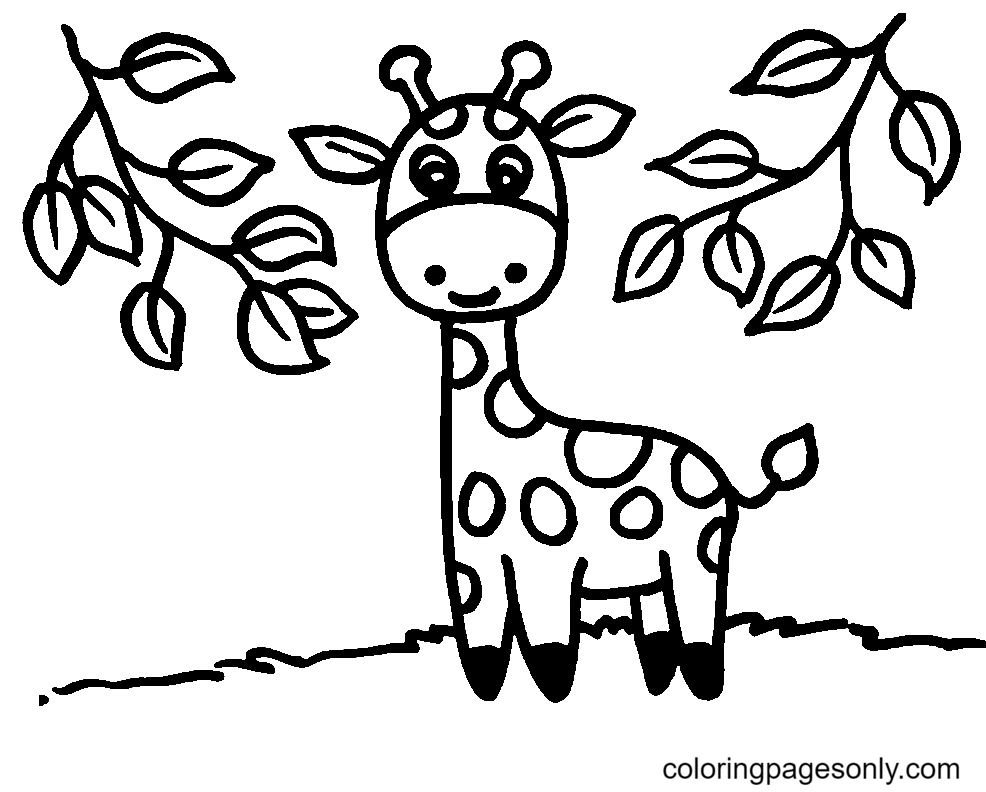 Giraffes coloring pages printable for free download