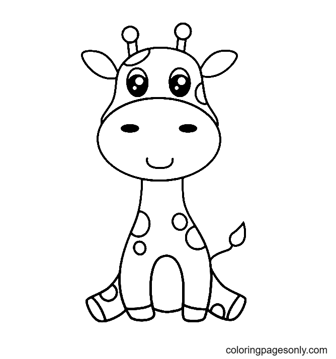 Giraffes coloring pages printable for free download