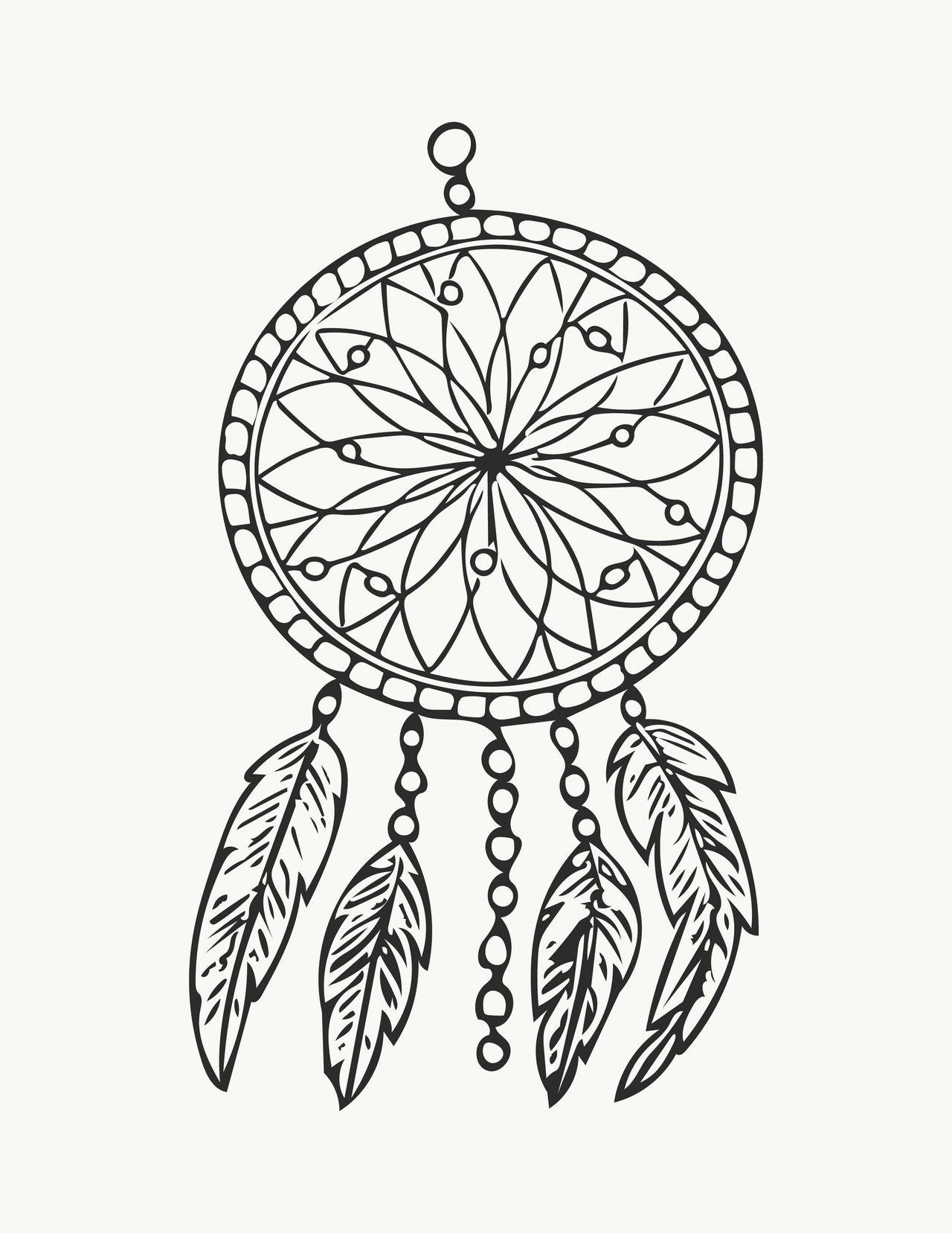 Dreamcatcher color page by crochetamommy on