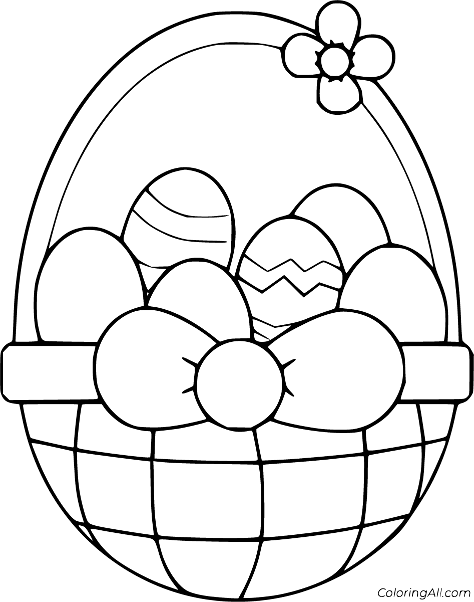 Free printable easter basket coloring pages in vector format easy to print from any deviceâ easter coloring book bunny coloring pages easter printables free