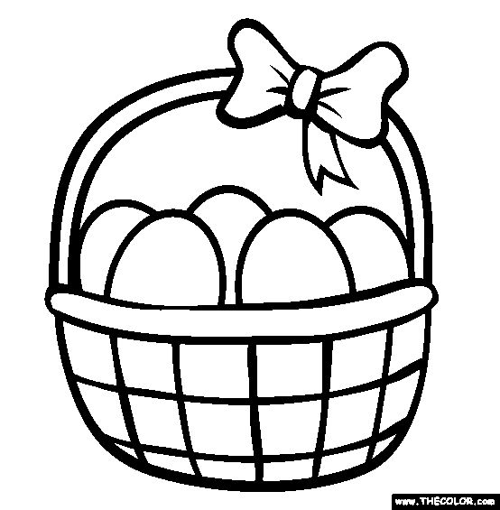 Easter basket coloring page free easter basket online coloring easter colouring easter coloring pages online coloring