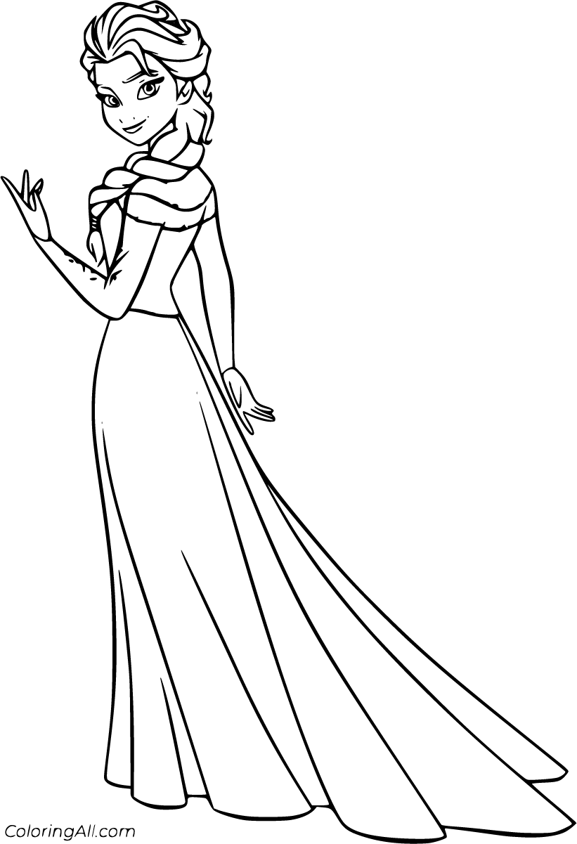 Free printable elsa coloring pages in vector format easy to print from any device and automaticallyâ elsa coloring pages elsa coloring frozen coloring pages