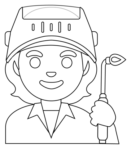 Factory worker emoji coloring page free printable coloring pages