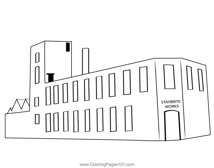 Factory coloring page easy coloring pages free printable coloring pages coloring pages