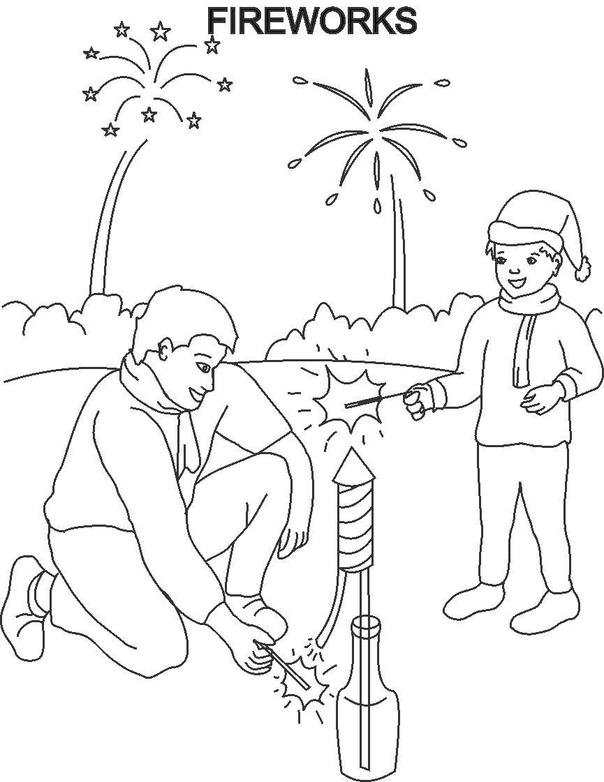 Printable happy new year coloring pages for kids