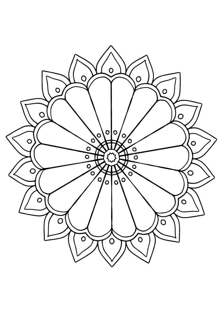 Best flower mandala coloring pages ðððº free printables
