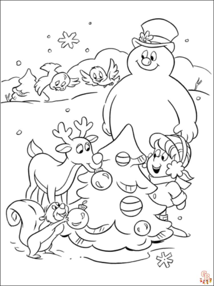 Pã gines per pintar frosty the snowman imprimir gratuãt i fã cil