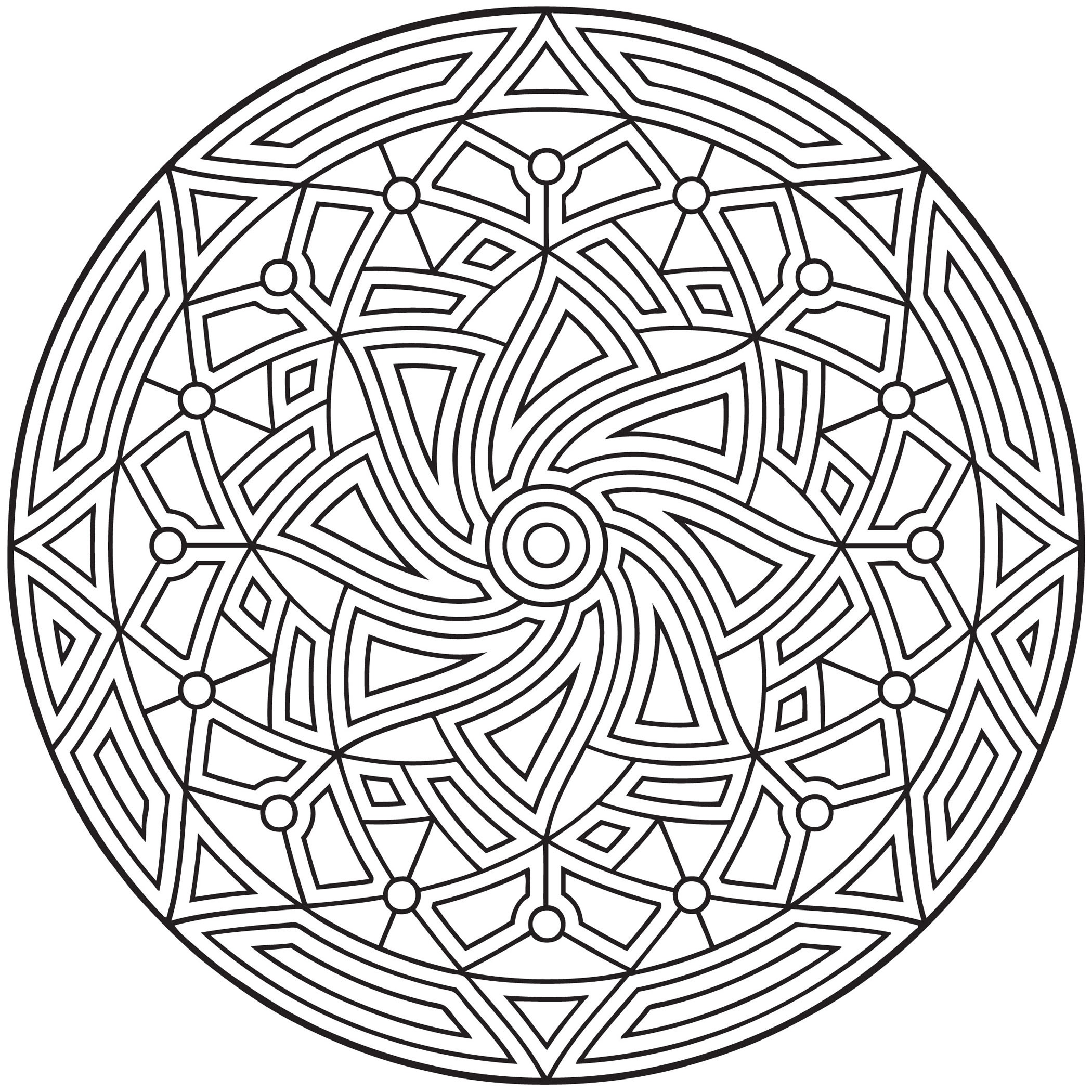 Free printable geometric coloring pages for kids