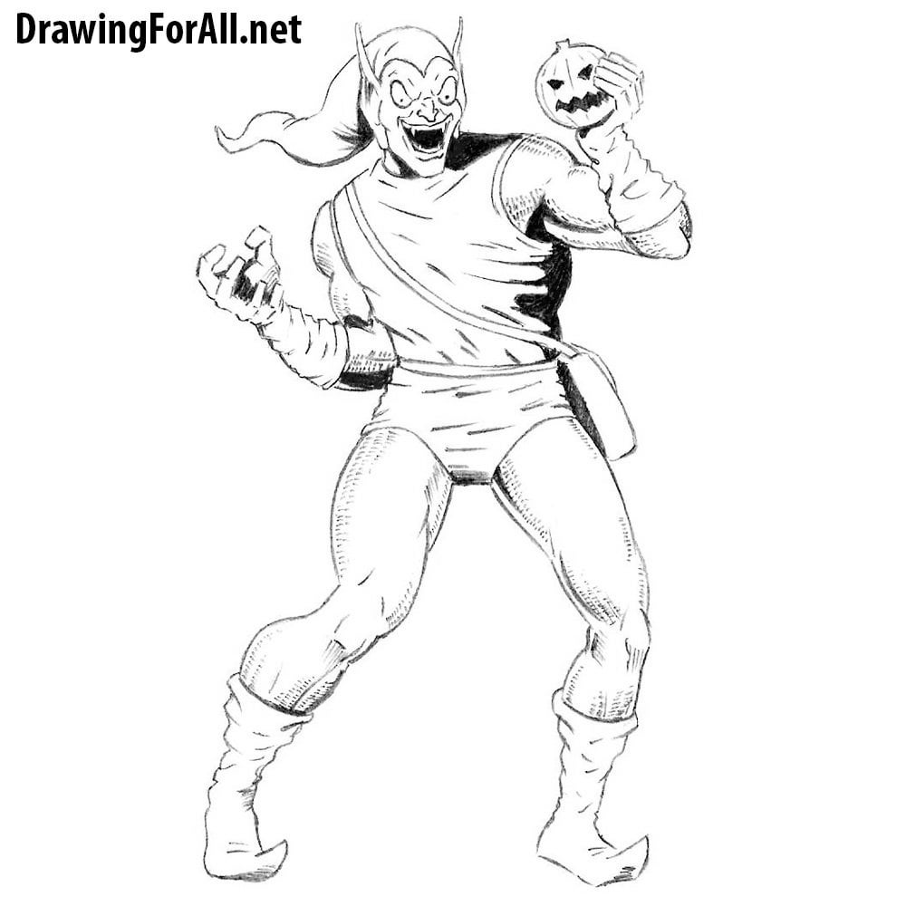 How to draw green goblin rspiderman
