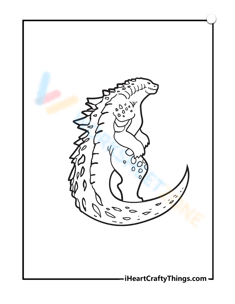 Free printable godzilla coloring pages for kids adults