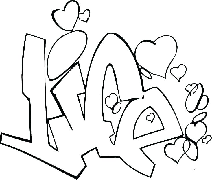 Graffiti coloring pages for teens and adults