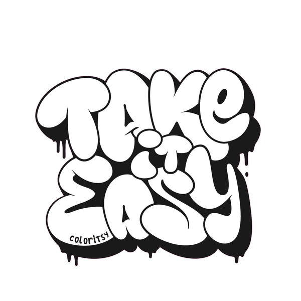 Take it easy graffiti for coloring peel stick gra