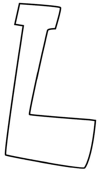 Graffiti bubble letter l printable