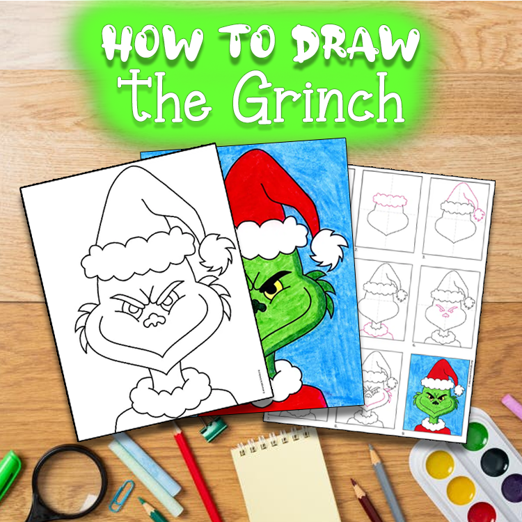 Easy how to draw the grinch and grinch coloring page made by teachers