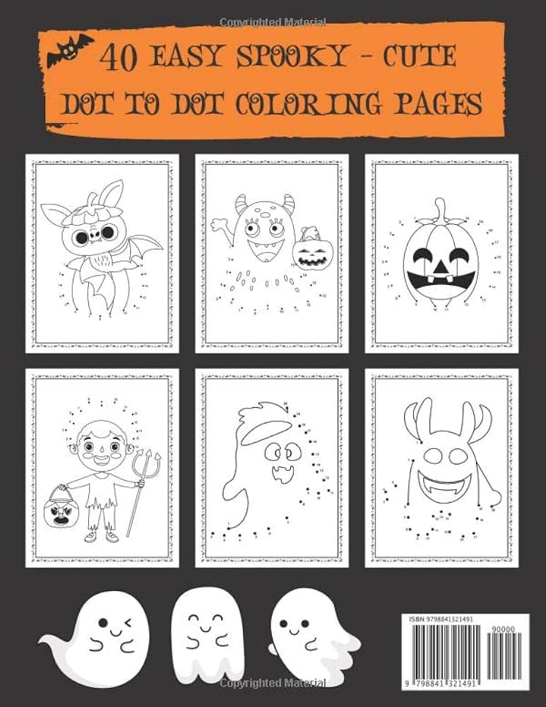 Halloween dot to dot book for kids a spooky