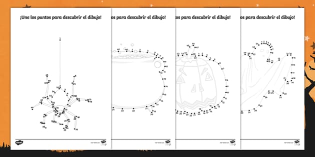 Halloween dot to dot worksheet worksheet pack