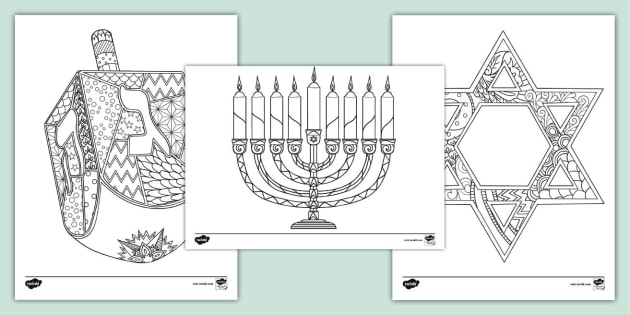 Free printable hanukkah mindfulness coloring pages