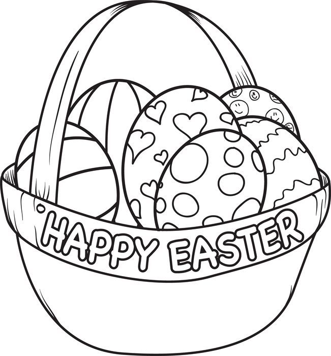 Happy easter coloring pages