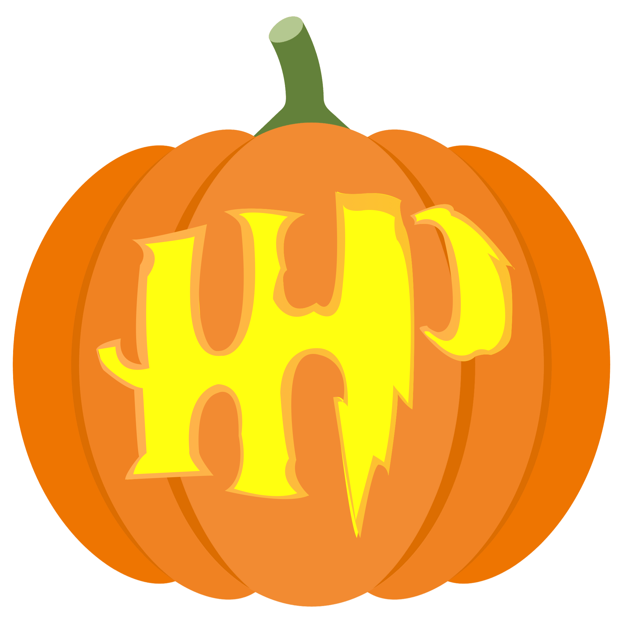 Harry potter initials pumpkin stencil free printable papercraft templates